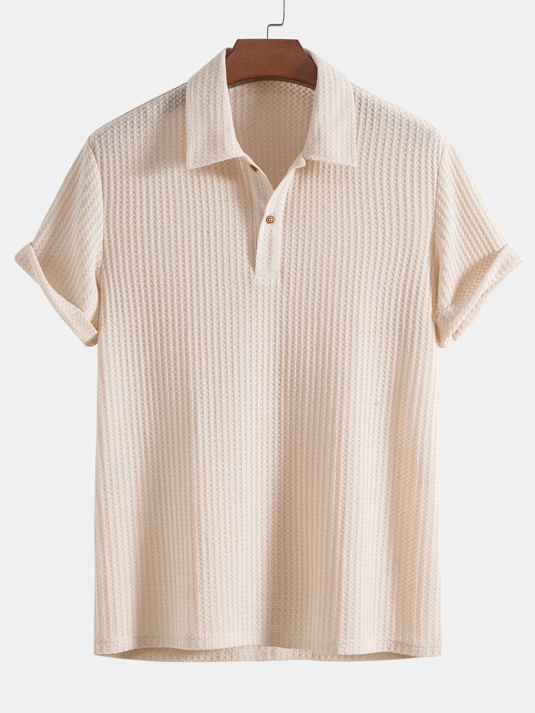 Stilvolles Poloshirt aus Waffelstrick für mühelosen Komfort und lässige Eleganz | Joshua