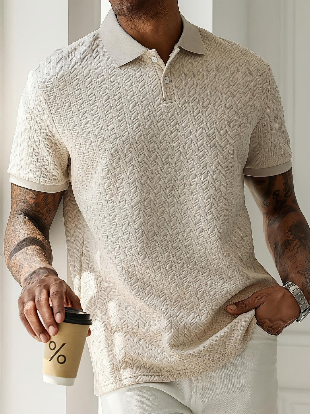 Herren-Poloshirt | Lässig & Bequem | Strickware | Leichter Stretch