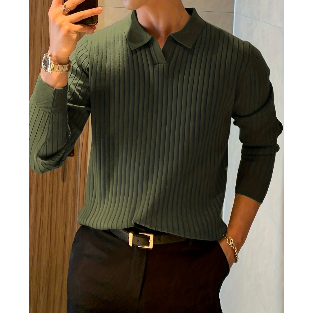 Bequemer und modischer Herrenstrickpullover mit atmungsaktiver Wärmefunktion | Dennis