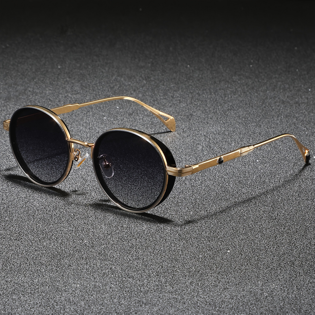 Herrensonnenbrille | Runde Form | 100% UV-Schutz | Zeitloses Design