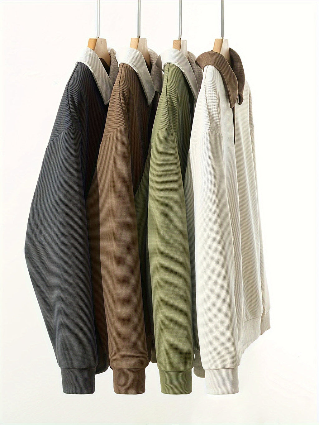 Modischer und bequemer Herren-Polopullover mit Waffelstruktur und Knopfleiste | Viggo