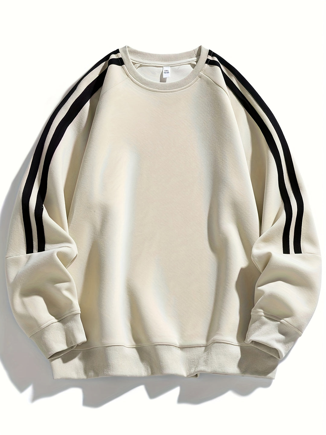 Herren Pullover | Stylisch & Atmungsaktiv | Gestreiftes Seitendesign | Klassischer Rundhalsausschnitt