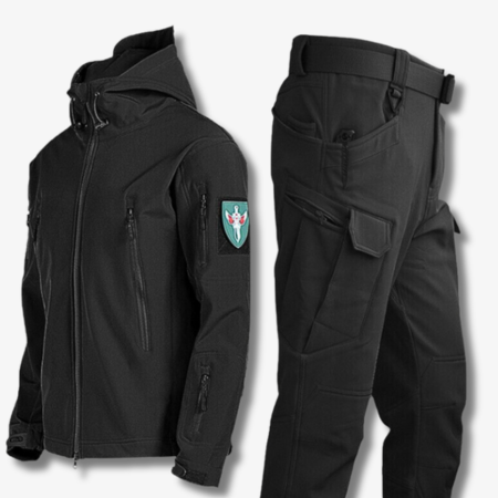 Taktische Herrenjacke und -hose im Set für ultimative Haltbarkeit und Funktionalität | Wout