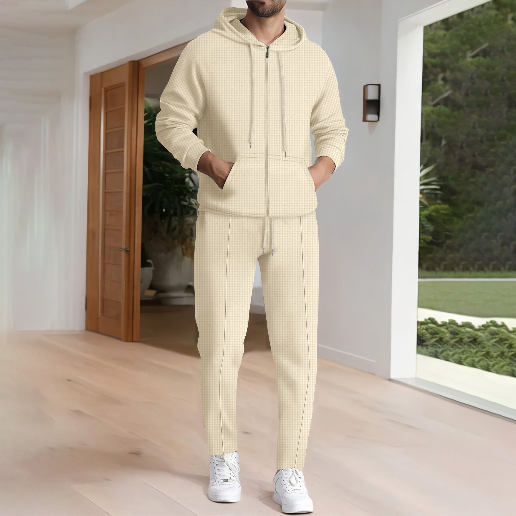 Modernes und luxuriöses Winter-Kapuzenpullover- und Hosenset für zeitlosen Komfort und einzigartigen Stil | Timo