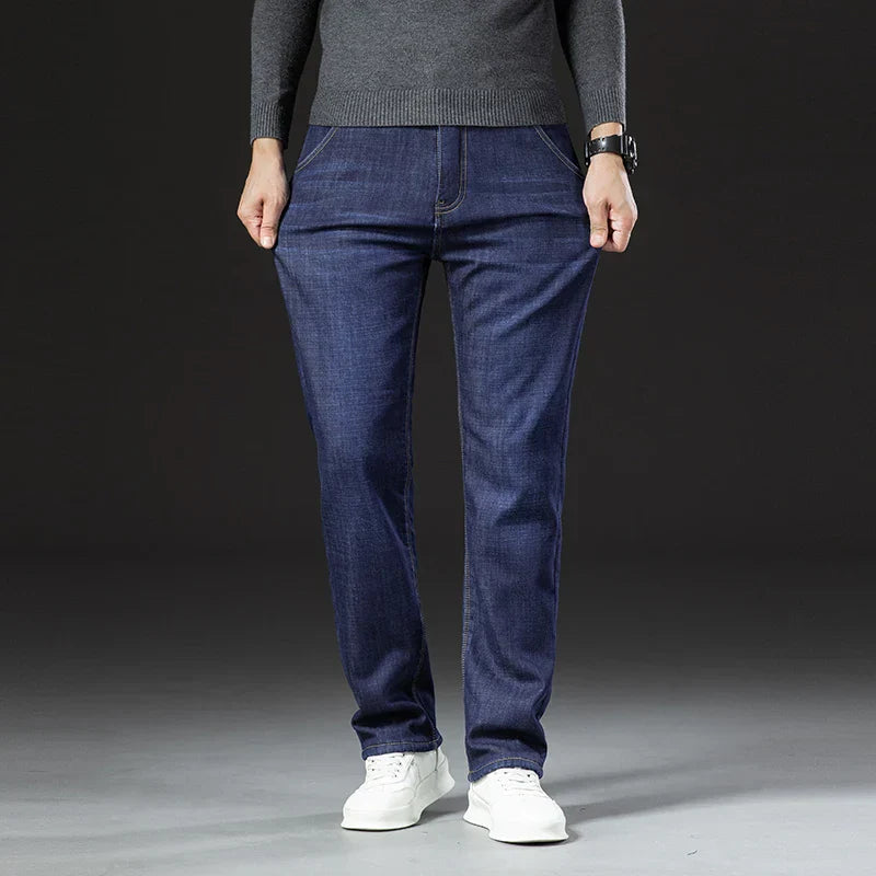 Stylische Denim-Jeans mit Fleece-Futter für Männer mit überlegener Wärme und Komfort | Rich