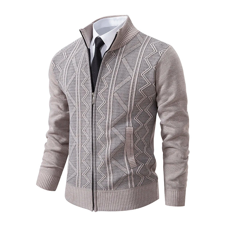 Luxuriöse Strickjacke | Warm & Stylisch | Business & Casual Eleganz | Polyester