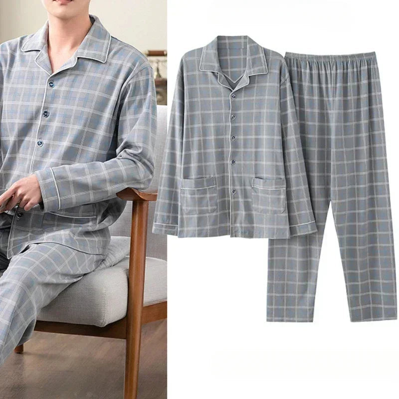 Lässiges Winter-Pyjama-Set in Übergröße mit ultimativem Komfort für Männer | Dani