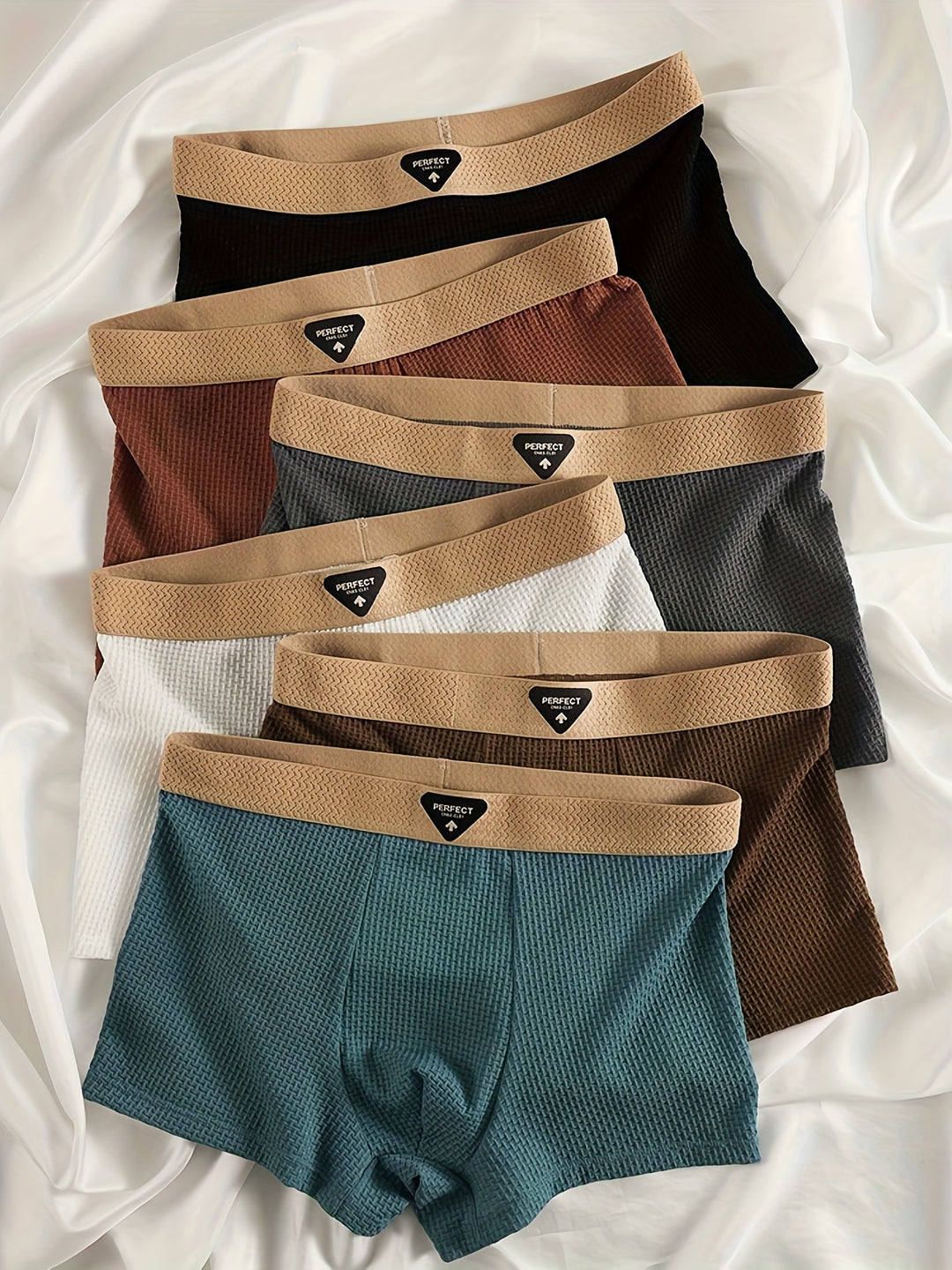 Herren Boxershorts | Weich & Atmungsaktiv | 6er-Pack in Uni-Farben | Angenehmes Polyester
