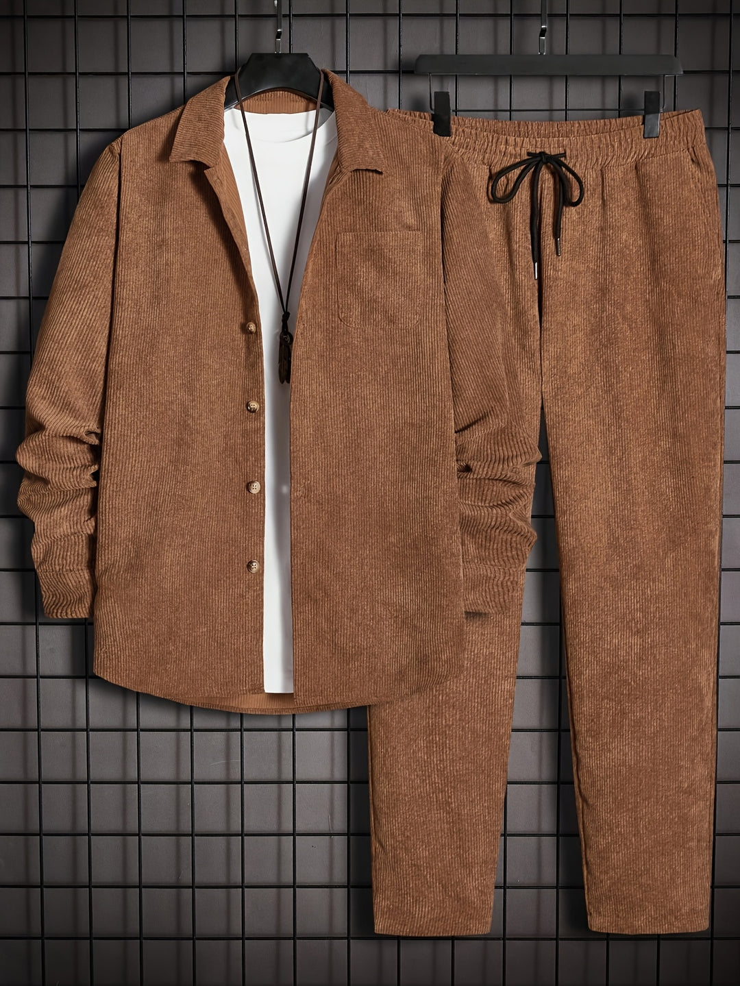 Cordanzug | Elegant & Lässig | Stromlinienförmiger Blazer & Stretchhose | Herren