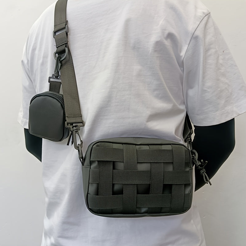 Herren-Umhängetasche | Kompakte Crossbody- & Handytasche | Leicht und reisefähig | Schwarz