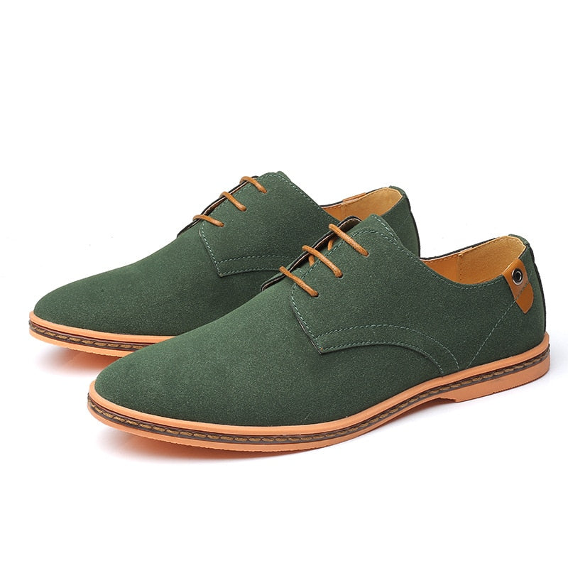 Herren-Oxford-Schuhe | Wildlederoptik | Stilvoll & bequem | Schnürung & griffige Sohle