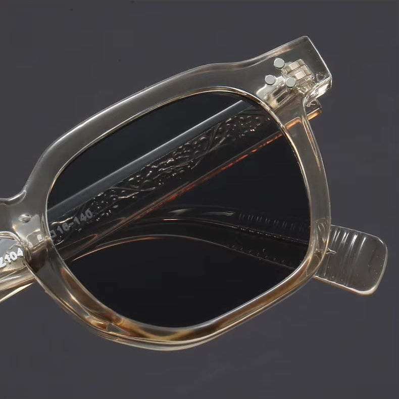 Herren-Sonnenbrille | Dicke rechteckige Form | Handgefertigtes Acetat | UV400 & verstärkte Scharniere