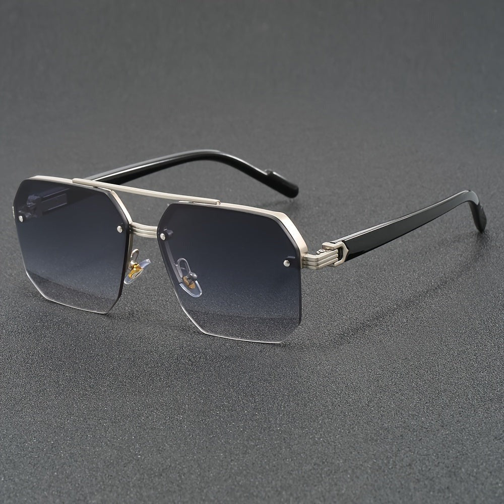 Halbumrandete Brille | Stilvoll & leicht | Zinklegierung & PC-Glas