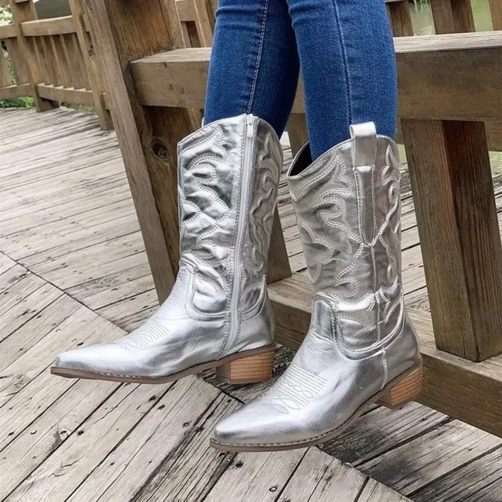 Genni | Leder spitze Damen Cowboystiefel