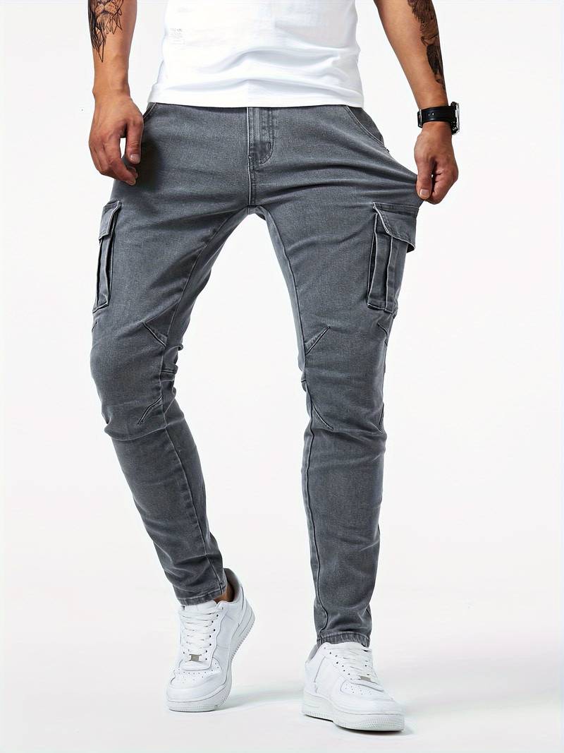 Herren - Cargo Jeans - Bequemer Denim - Vielfältige Styles - Modische Freizeitbekleidung