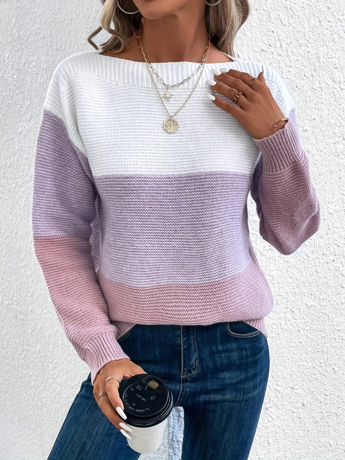 Damen - Komfort Sweater - Weicher Strick - Gemütliches Lässiges - Must-Have für jeden Tag