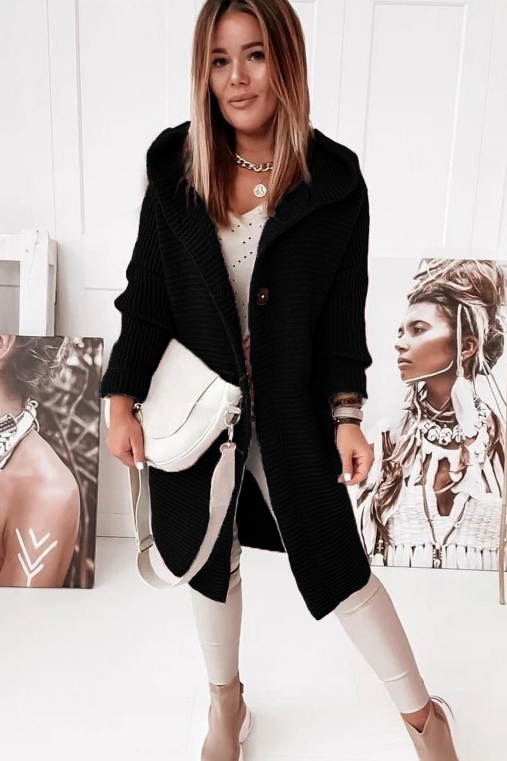 Ella Chic Freizeitmantel mit Kapuze
