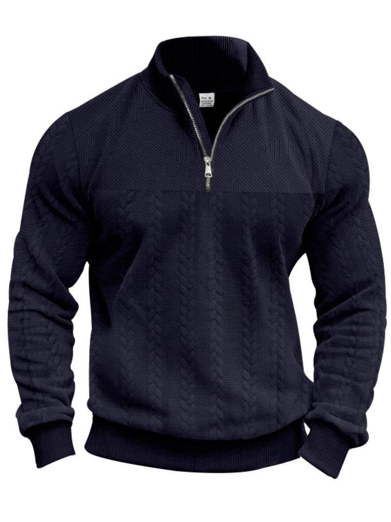 Herren - Pullover mit halbem Reißverschluss - Weiches Material - Modisches Design - Lässiger Komfort für den Alltag