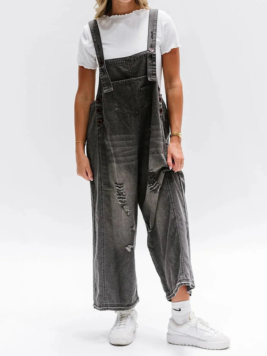 Damen - Denim Overalls - Stylisch & Bequem - Trendige Mode für jeden Anlass