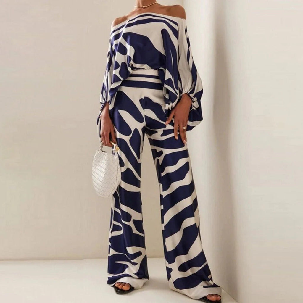 Damen - Zweiteiliges Vintage Set - Leichtes Material - Stilvolles Outfit für besondere Anlässe