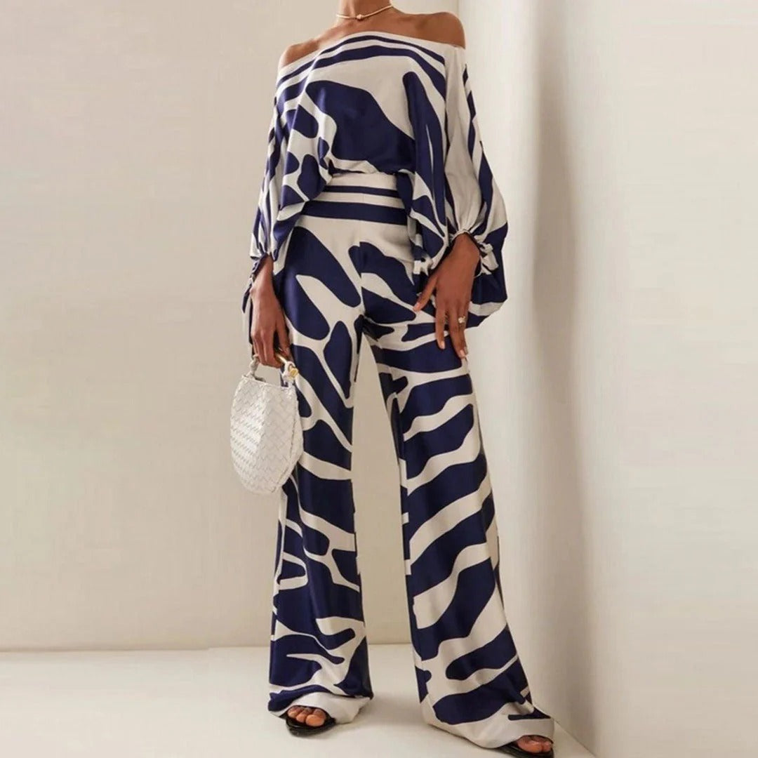 Damen - Zweiteiliges Vintage Set - Leichtes Material - Stilvolles Outfit für besondere Anlässe