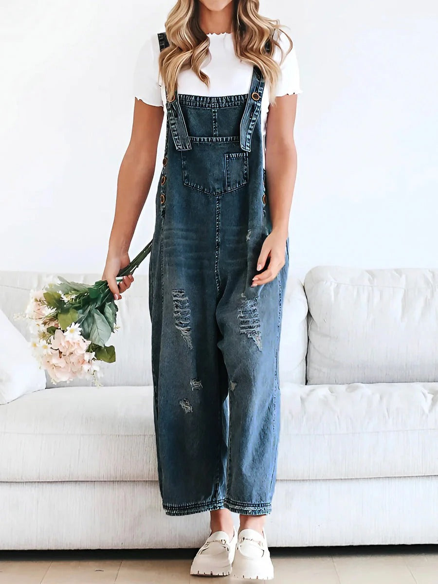 Damen - Denim Overalls - Stylisch & Bequem - Trendige Mode für jeden Anlass