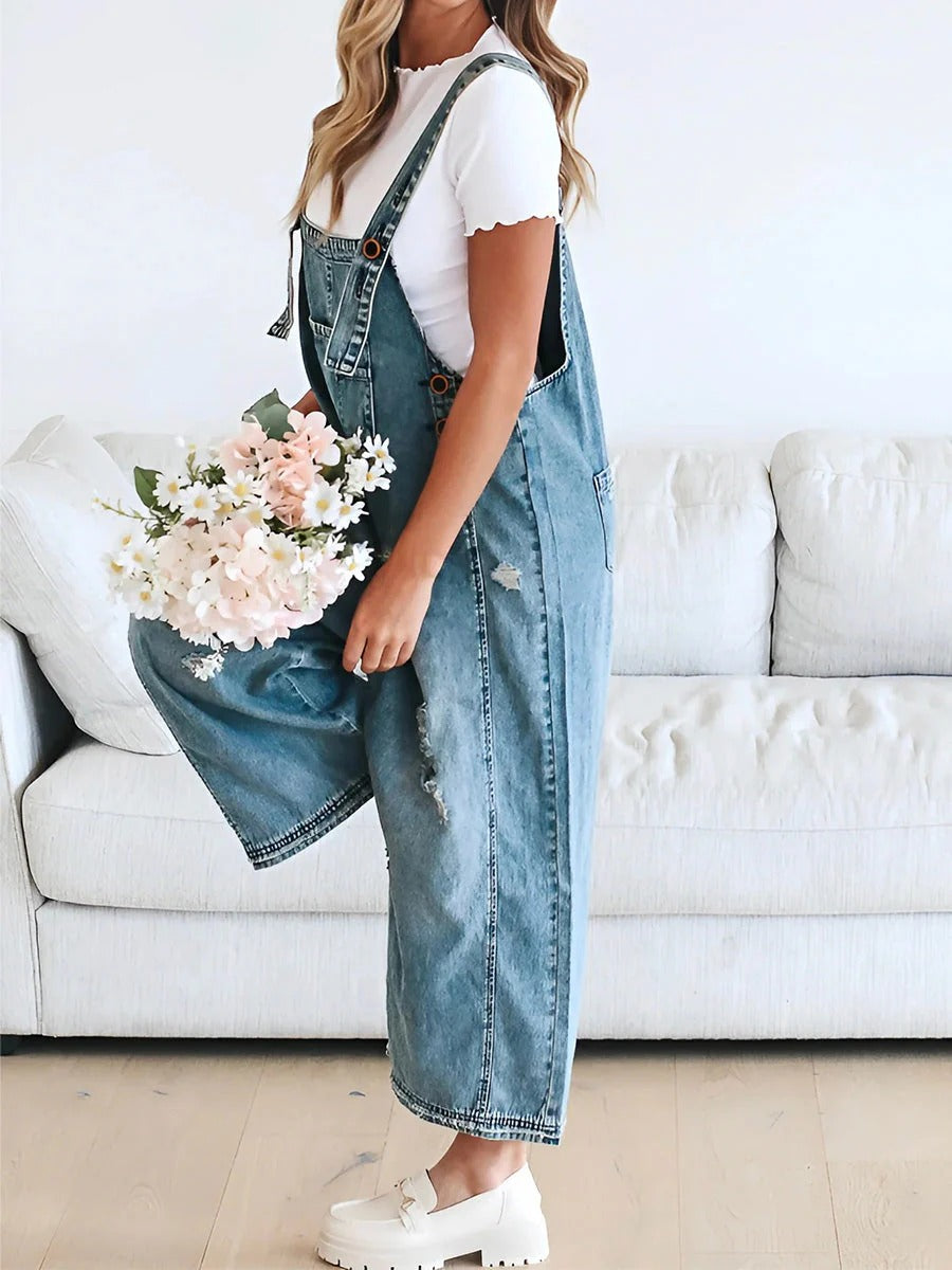 Damen - Denim Overalls - Stylisch & Bequem - Trendige Mode für jeden Anlass