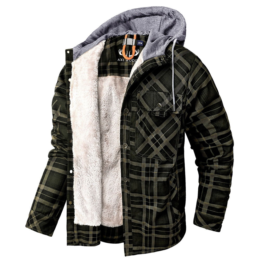 Herren - Holzfäller-Kapuzenpulli - Gemütliches Flanell-Material - Stilvolle Freizeitkleidung für jeden Anlass