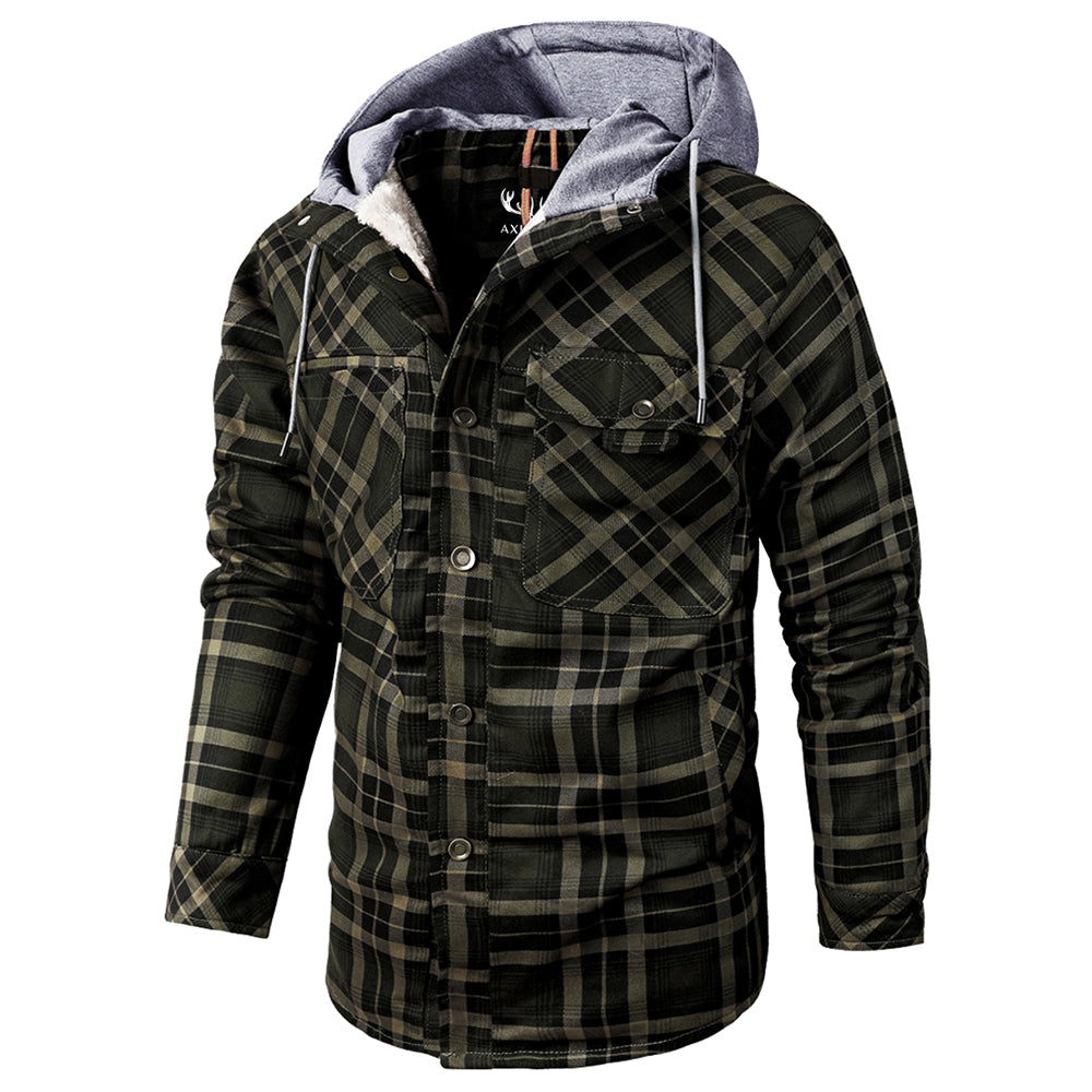 Herren - Holzfäller-Kapuzenpulli - Gemütliches Flanell-Material - Stilvolle Freizeitkleidung für jeden Anlass