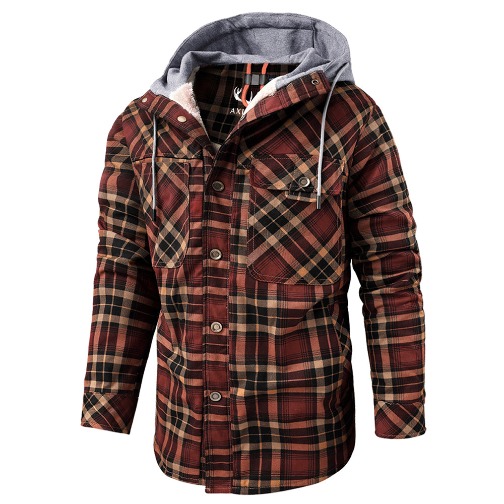 Herren - Holzfäller-Kapuzenpulli - Gemütliches Flanell-Material - Stilvolle Freizeitkleidung für jeden Anlass
