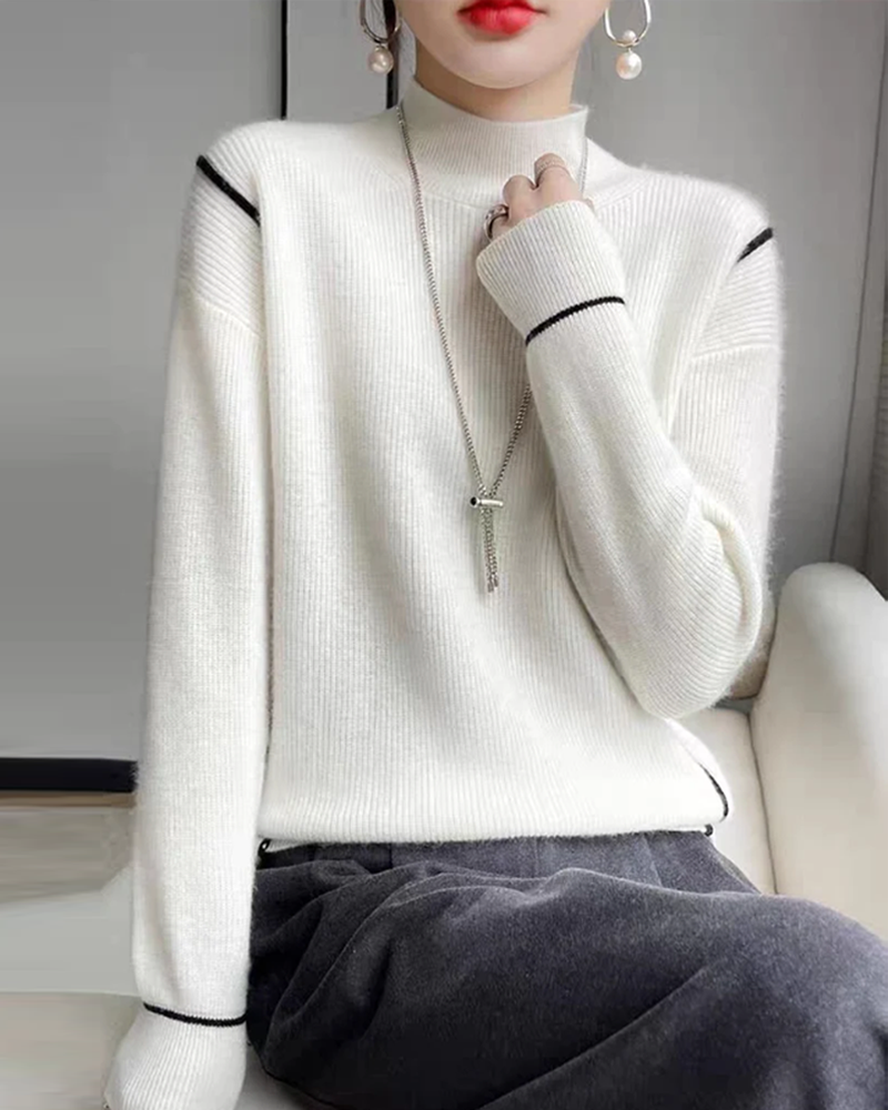 Jaq | Eleganter schlichter Damen-Rollkragenpullover