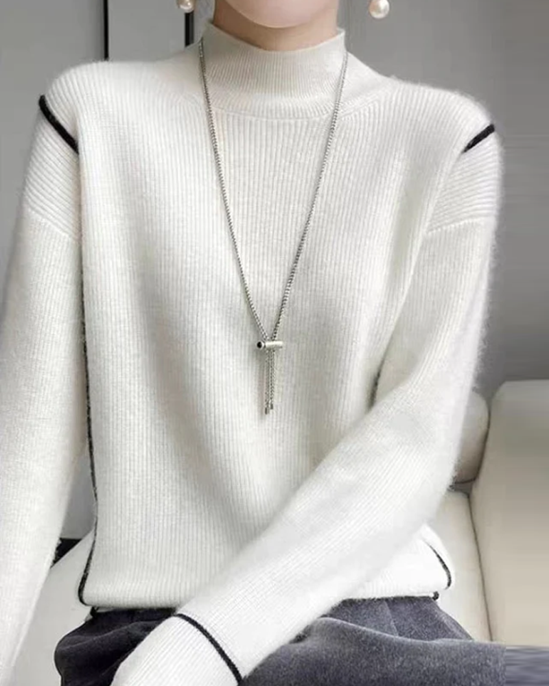 Jaq | Eleganter schlichter Damen-Rollkragenpullover