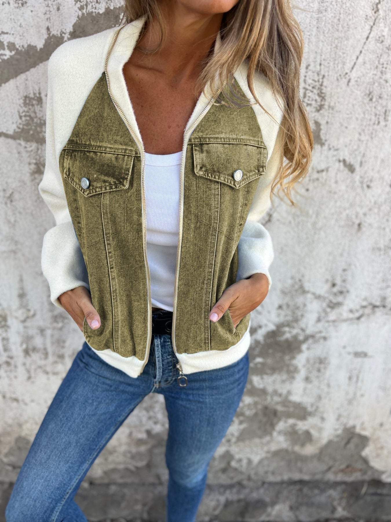Damen - Stylische Jacke - Denim - Klassische Passform, vielseitig kombinierbar & modisch