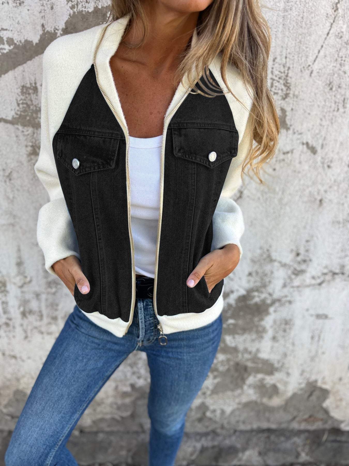 Damen - Stylische Jacke - Denim - Klassische Passform, vielseitig kombinierbar & modisch