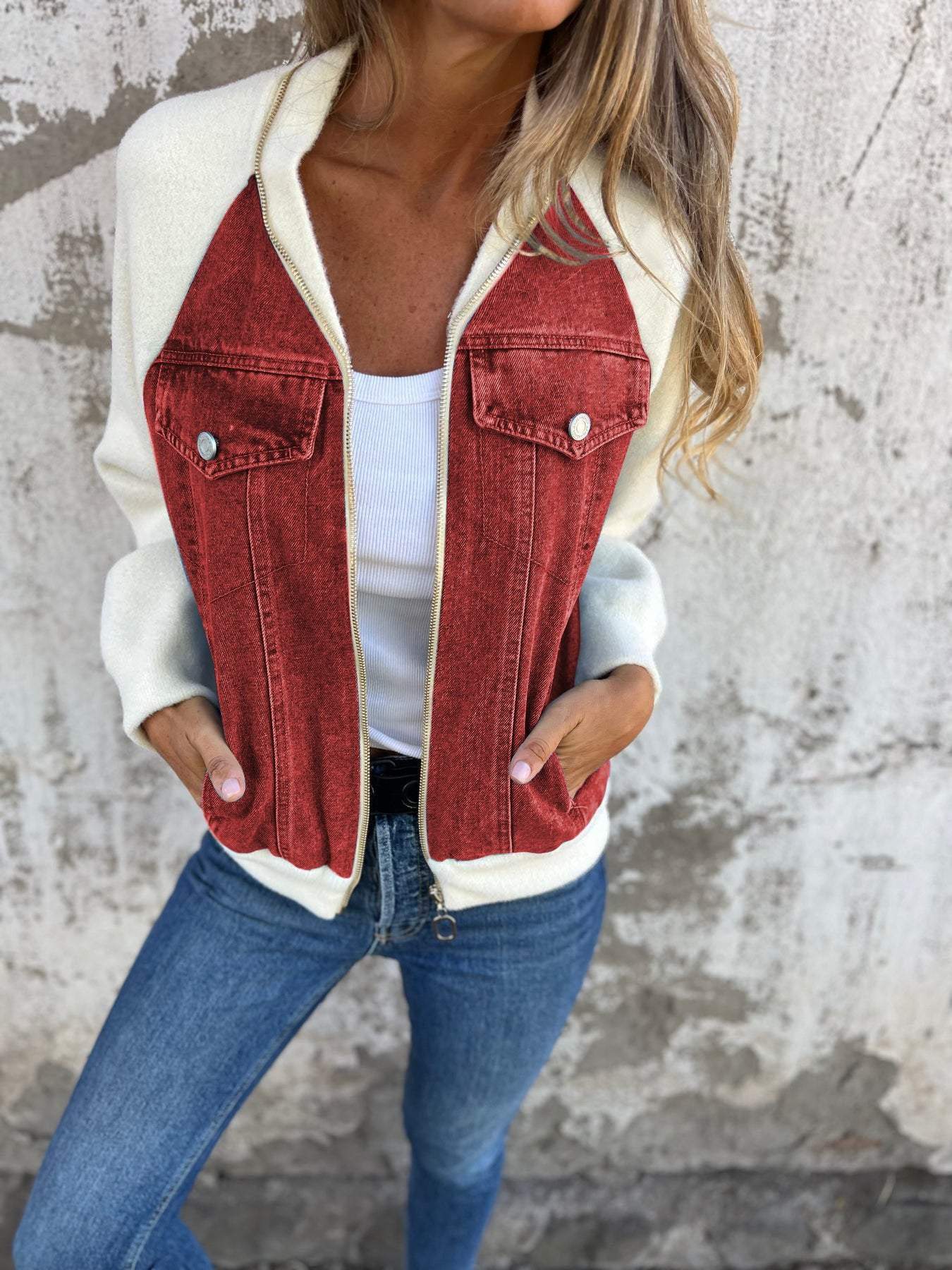 Damen - Stylische Jacke - Denim - Klassische Passform, vielseitig kombinierbar & modisch