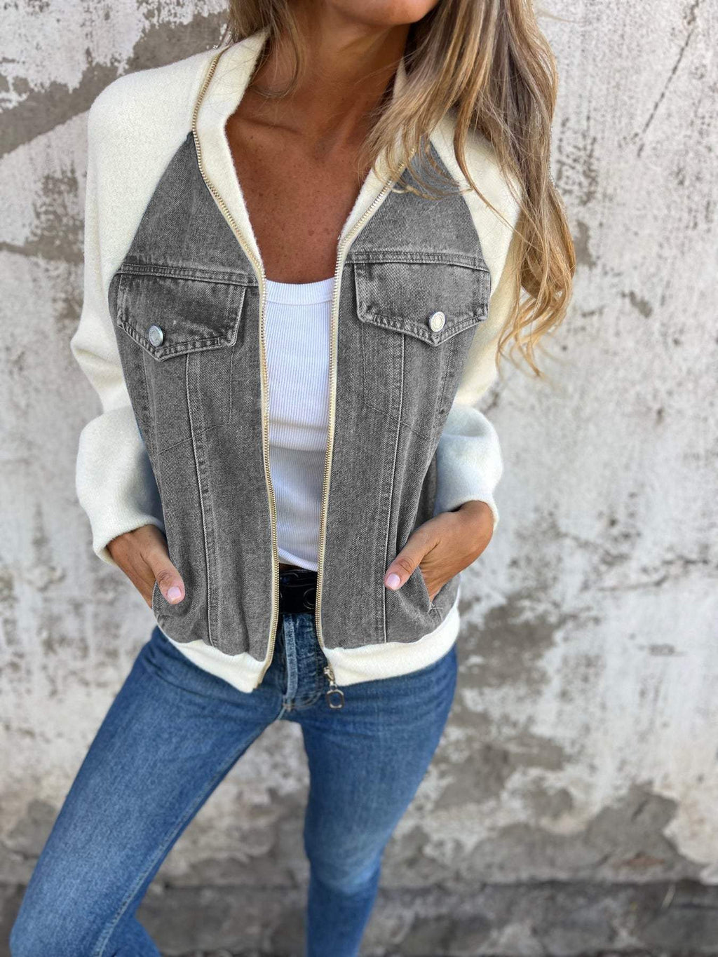 Damen - Stylische Jacke - Denim - Klassische Passform, vielseitig kombinierbar & modisch