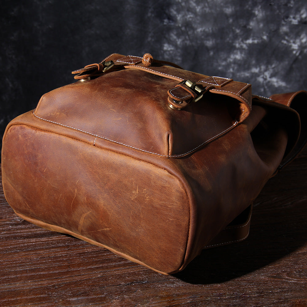 Herren - Lederrucksack - Stilvolles & robustes Design - Perfekt für Alltag & Abenteuer