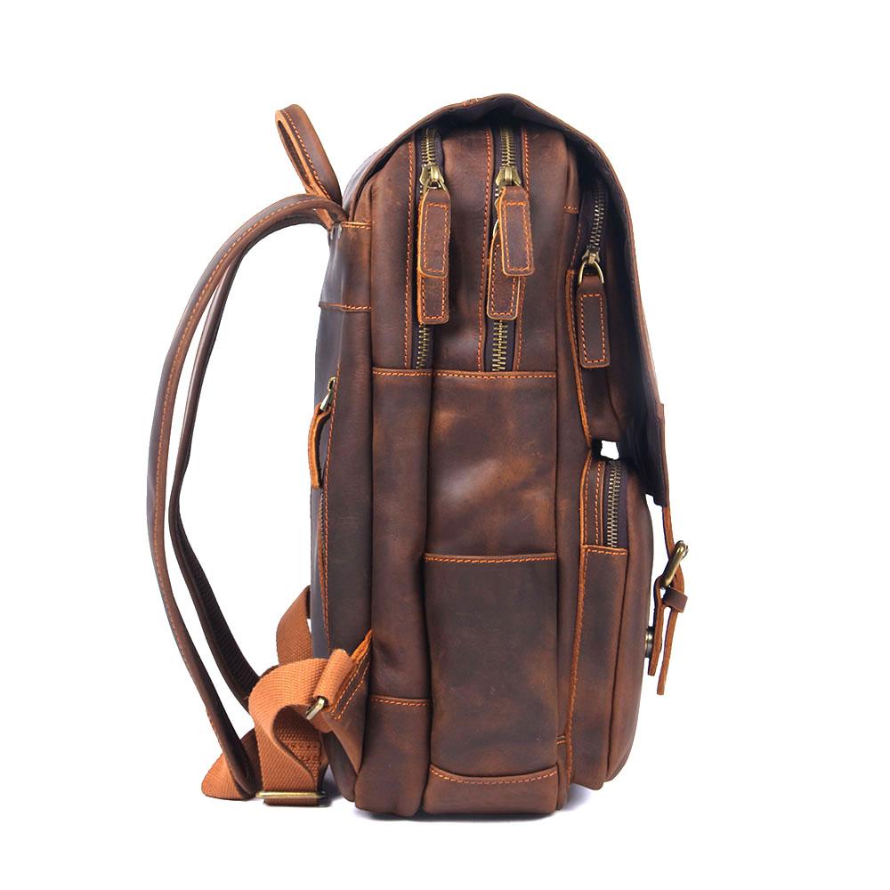 Herren - Stilvoller brauner Lederrucksack aus Leder - Langlebig & vielseitig für jeden Anlass