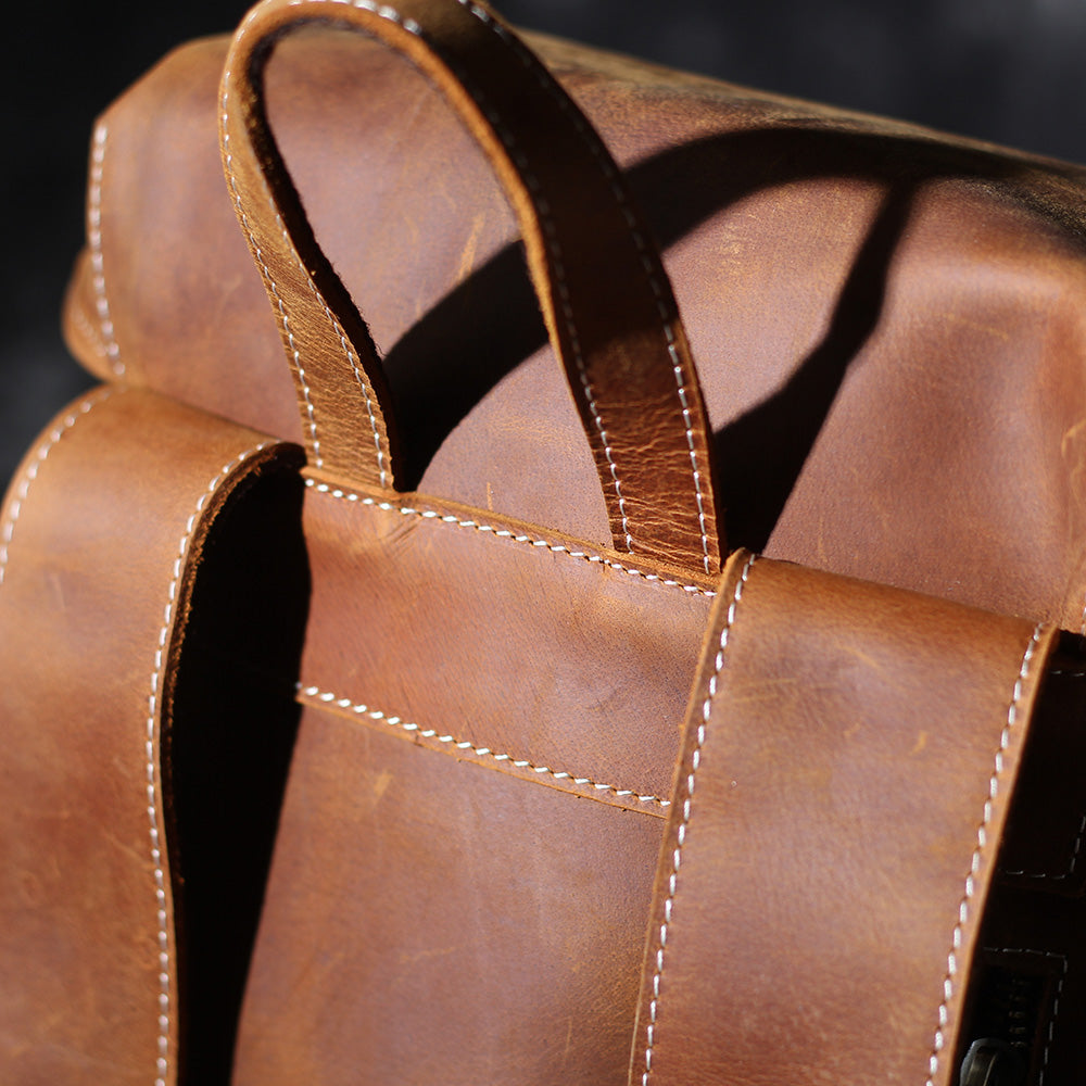 Herren - Lederrucksack - Stilvolles & robustes Design - Perfekt für Alltag & Abenteuer