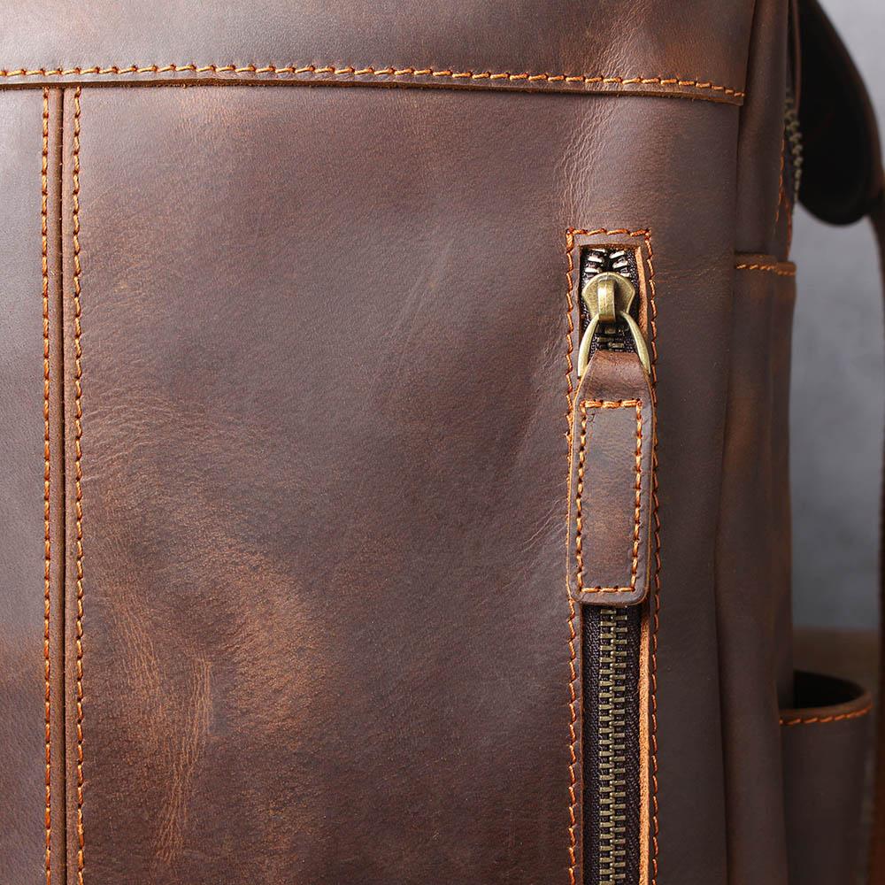 Herren - Stilvoller brauner Lederrucksack aus Leder - Langlebig & vielseitig für jeden Anlass