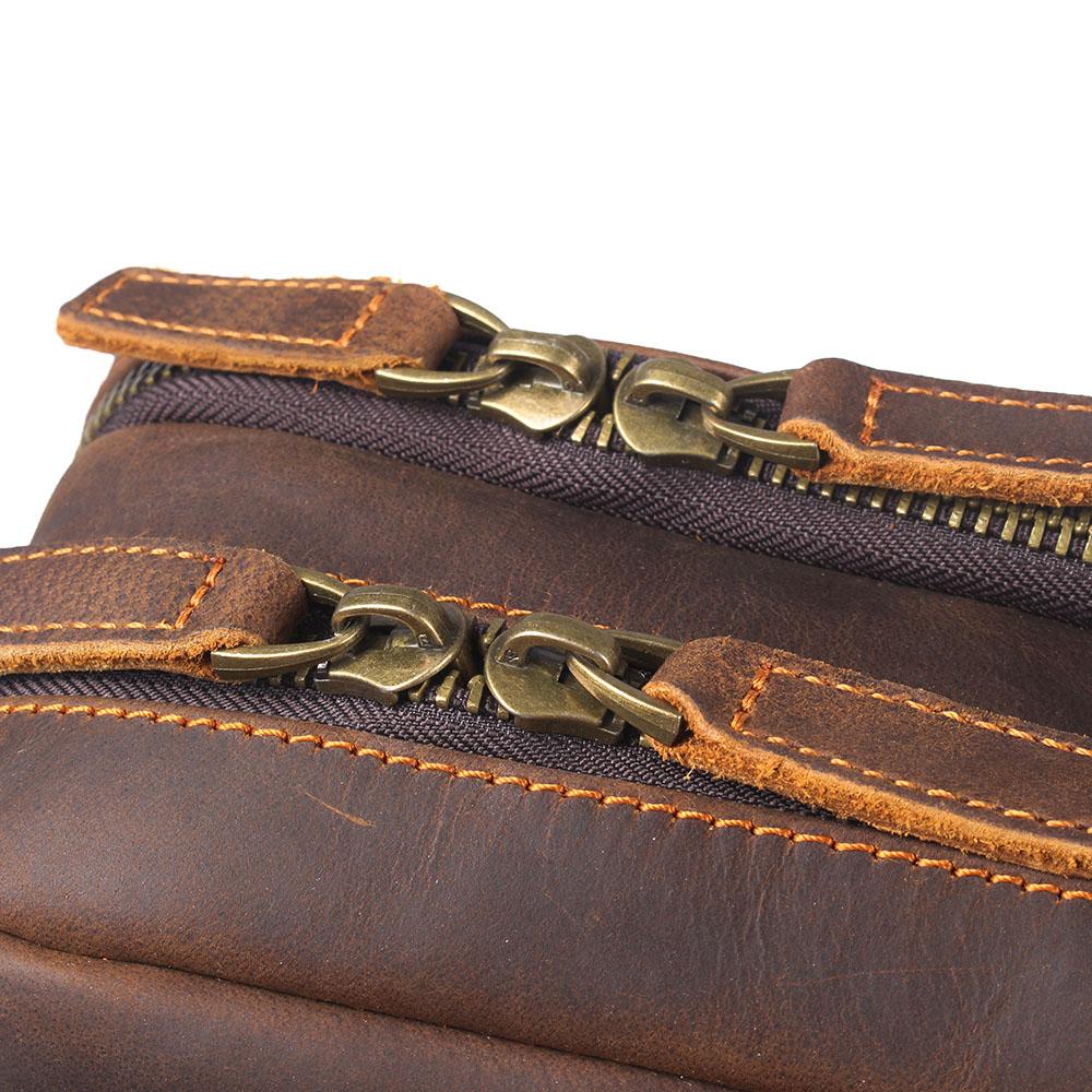 Herren - Stilvoller brauner Lederrucksack aus Leder - Langlebig & vielseitig für jeden Anlass