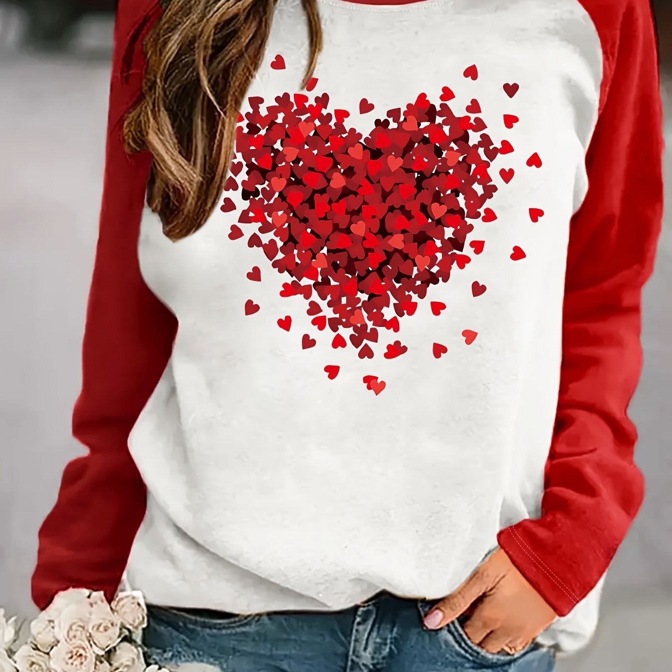 Lotte | Herzdruck Rundhals-Sweatshirt