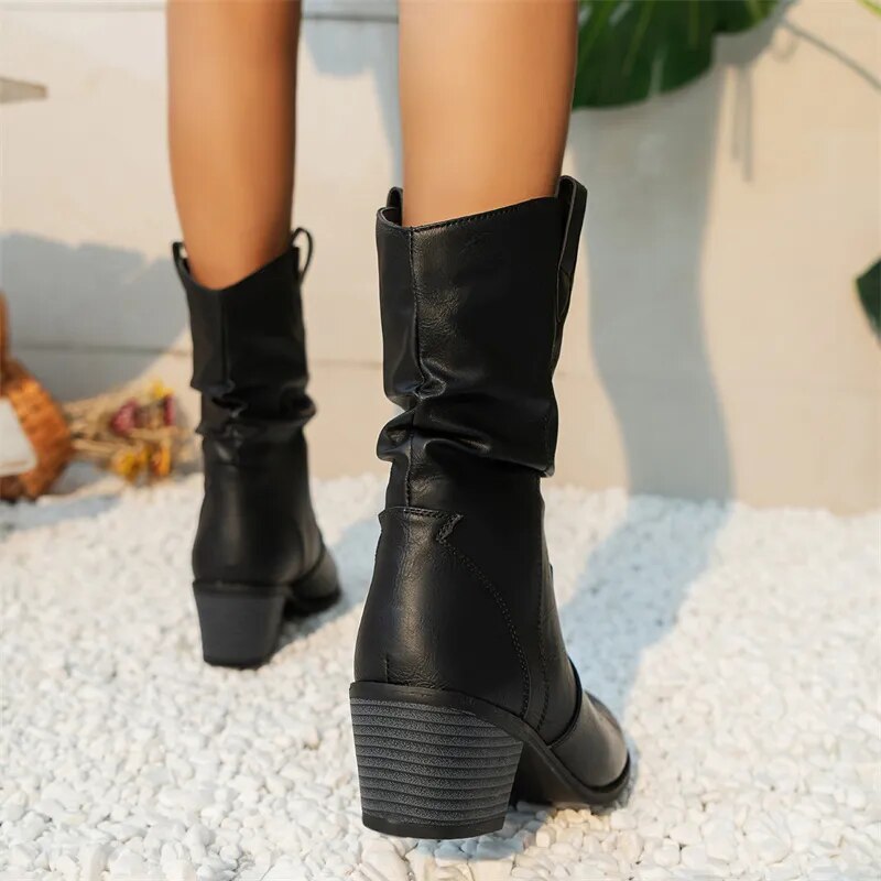 Luna | Westernstiefel aus Leder mit Absatz für Frauen