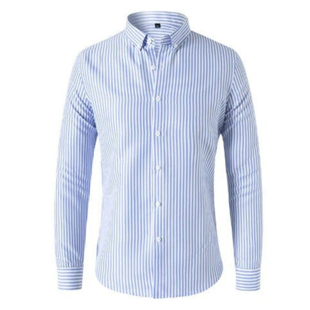 Herren - Klassisches Sommerhemd mit Streifen - Leichte Baumwolle - Lässiger Stil für jeden Anlass