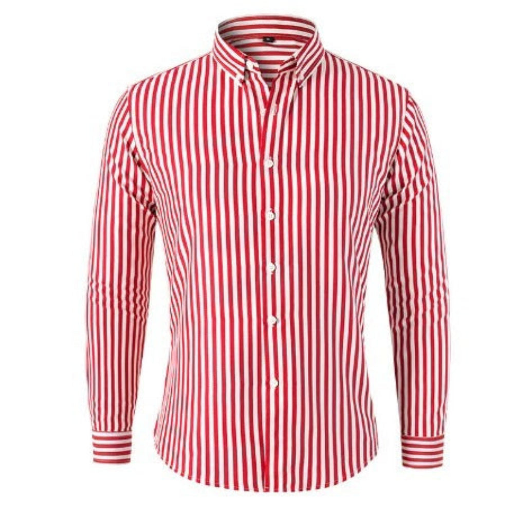Herren - Klassisches Sommerhemd mit Streifen - Leichte Baumwolle - Lässiger Stil für jeden Anlass