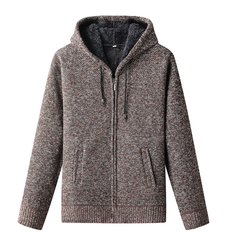 Herren - Kapuzenpullover für den Herbst - Gestrickter  - Gemütlich & Stylisch - Ideal für kühle Tage