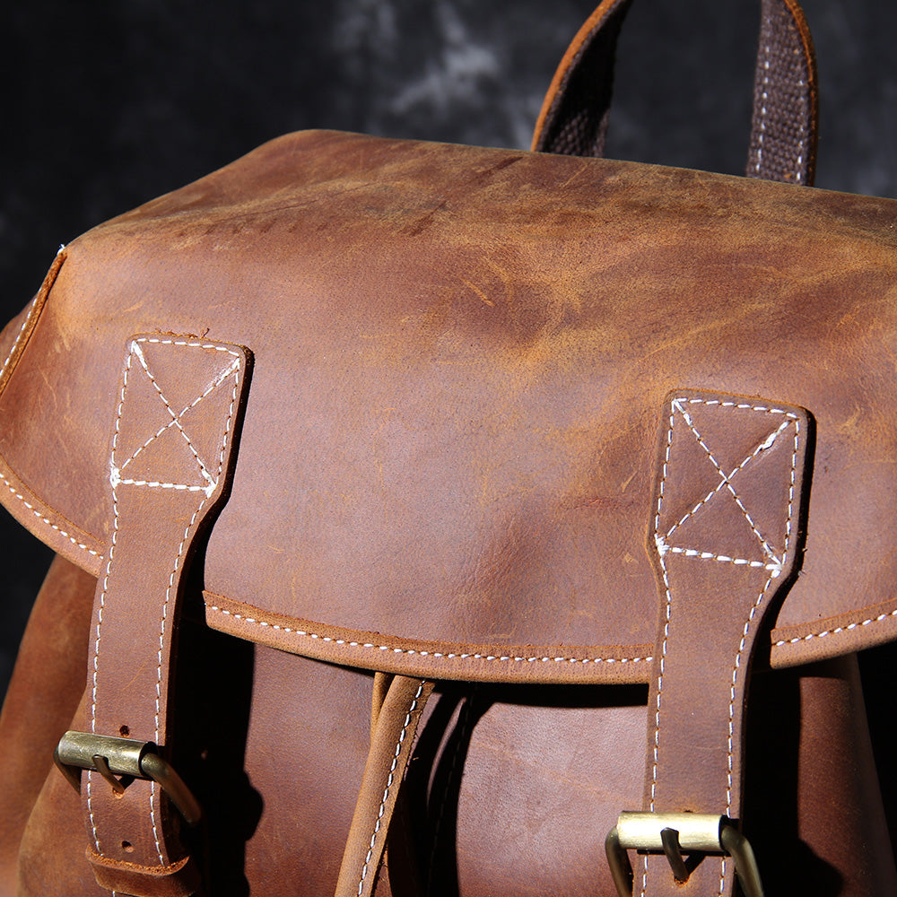 Herren - Lederrucksack - Stilvolles & robustes Design - Perfekt für Alltag & Abenteuer
