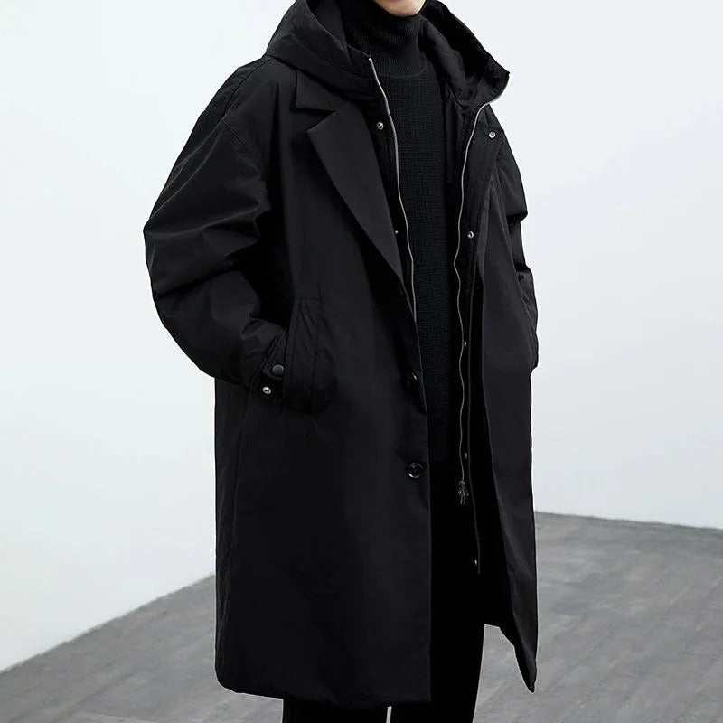 Herren - Waterproof Trenchcoat - Wasserdichtem Gewebe - Stilvoll & Langlebig - Perfekt für Regenwetter