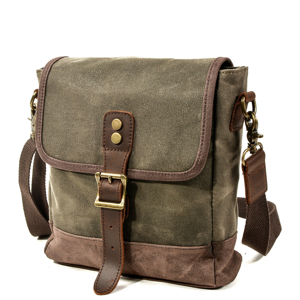 Herren - Kleine Canvas-Messenger-Tasche - Stilvoll, vielseitig & ideal für Alltag und Freizeit