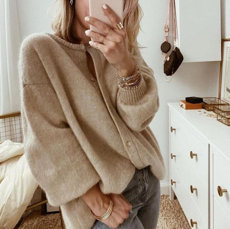 Damen - Übergroße Strickjacke - Weicher Strick - Bequemes Layering - Essential für stilvolle Outfits